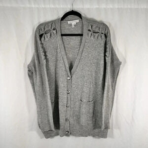 BCBGeneration Cardigan Size Medium Grey Button Up Wool Blend